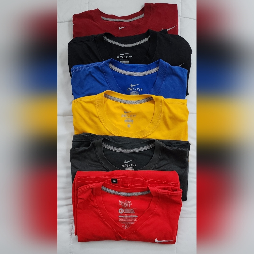 Nike Men's Dri-FIT Shirt Collection - Red, Black, Blue, Yellow, Gray
